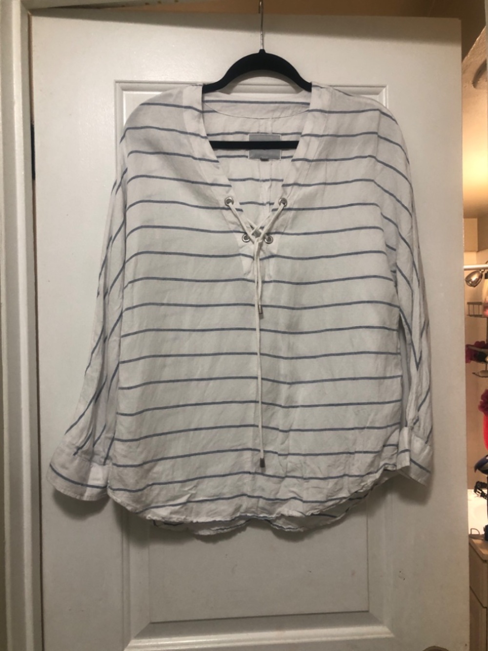 Rails Lily Positano Stripe Linen Blend Top Size Small - Picture 3 of 5